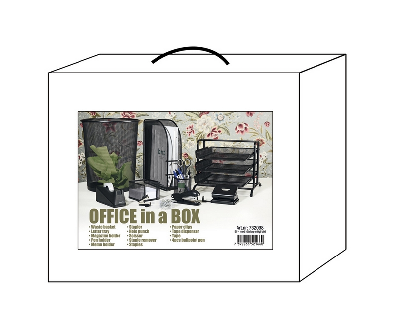 OFFICE in a BOX - komplet tilbehørsæt til skrivebordet