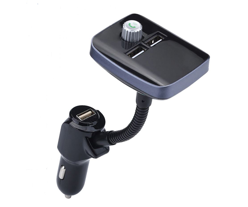 M3 Plus 3x USB, Bluetooth 4.2 til FM-transmitter til bil- Sort