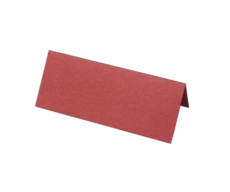 Bordkort Metallic Rød 10x7cm  - 10 Stk.