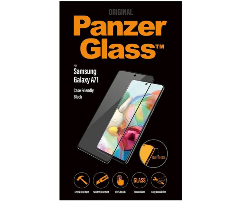 PanzerGlass Samsung Galaxy A71 - Sort (Cover venlig)