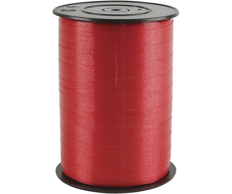 Gavebånd, B: 10 mm,  Rød, blank, 250m