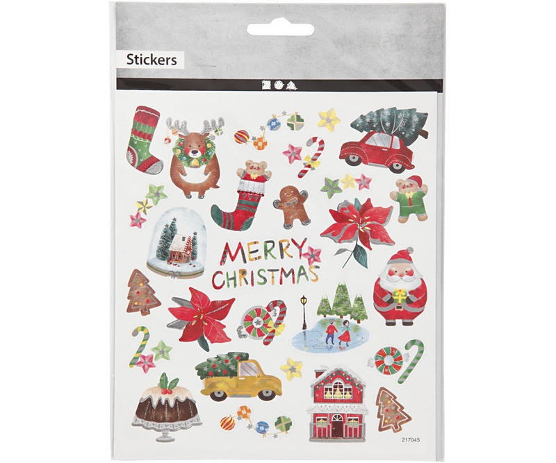 Stickers, Alt til Jul, 15x16,5 cm, 1 Ark