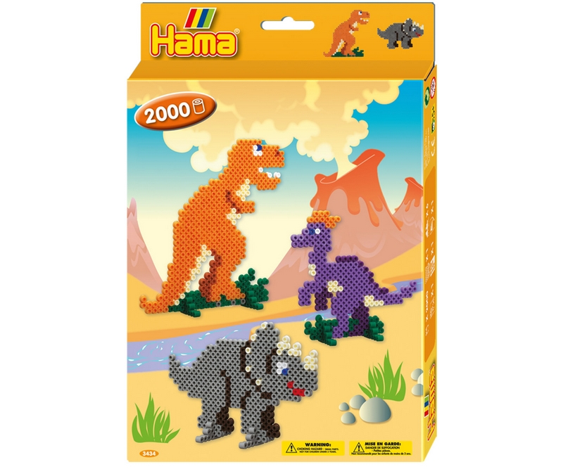 Hama Midi  - Dino world - æske (no. 3434)