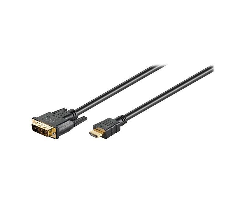 Goobay DVI-D > HDMI 3m Sort