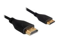 Delock kabel HDMI mini C til HDMI 1m sort