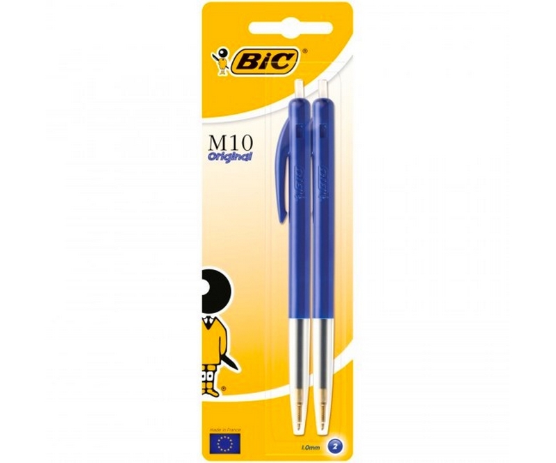 BIC kuglepenne- 2 stk - Blå blæk