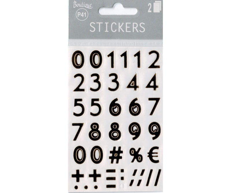 stickers -  TAL i sort  - 2 ark(24570)
