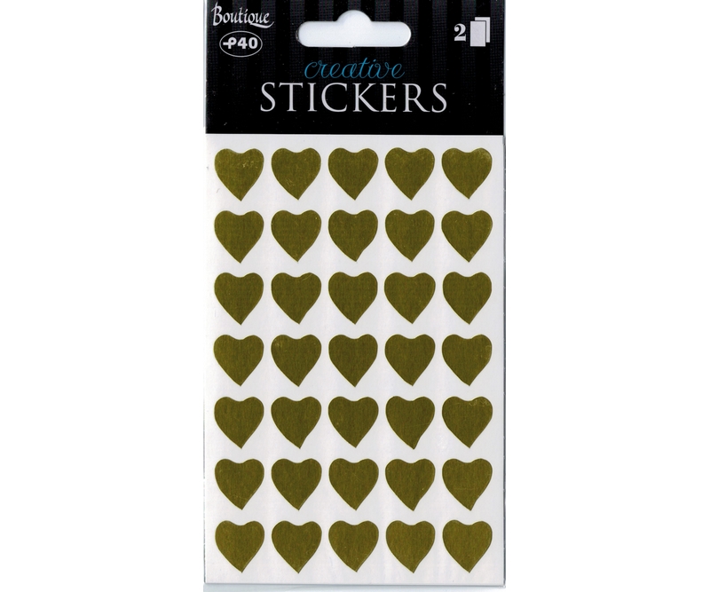 stickers - Guldhjerter- 2 ark (41311)