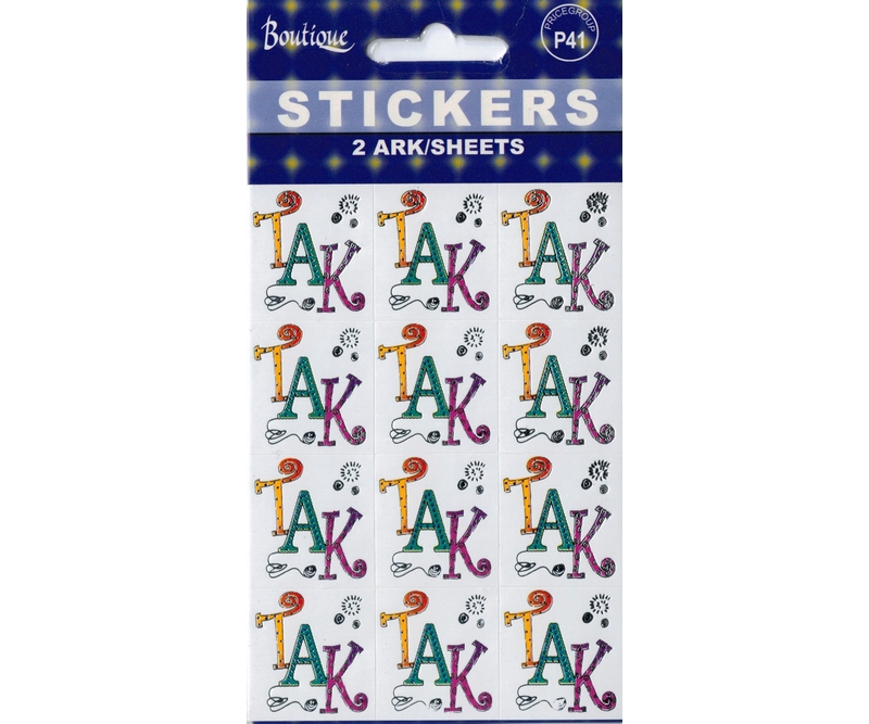stickers - Tak -2 ark (00808)