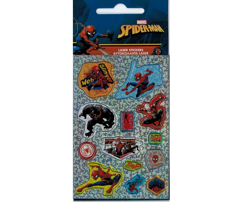 stickers - Spiderman -2 ark (Grå)