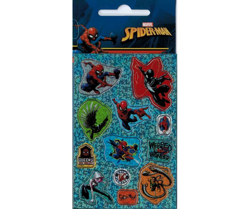 stickers - Spiderman -2 ark (blå)