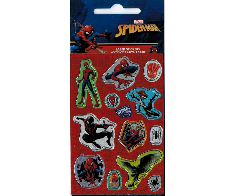 stickers - Spiderman -2 ark (RØD)