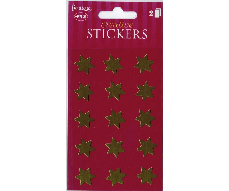 stickers - Guld stjerner- 2 ark (94417)