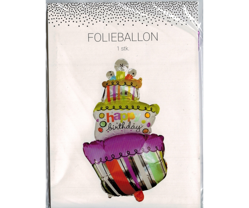 Folie ballon LAGKAGE (Happy Birthday) - 60 cm