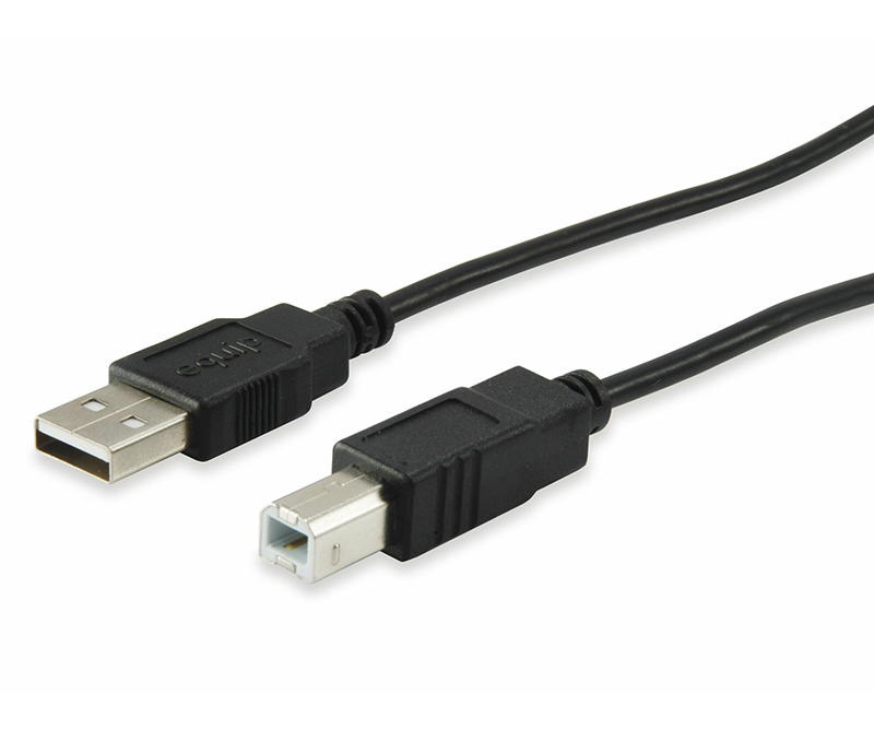Equip ‎USB 2.0 Type A  Til Type B-Kabel, 1,0 M , Sort