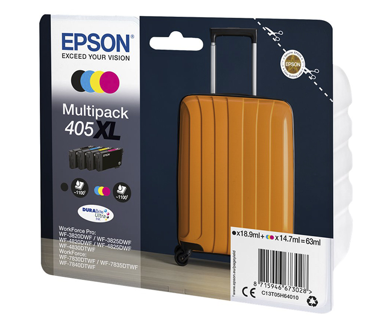 Epson 405XL Multipack Sort Gul Cyan Magenta