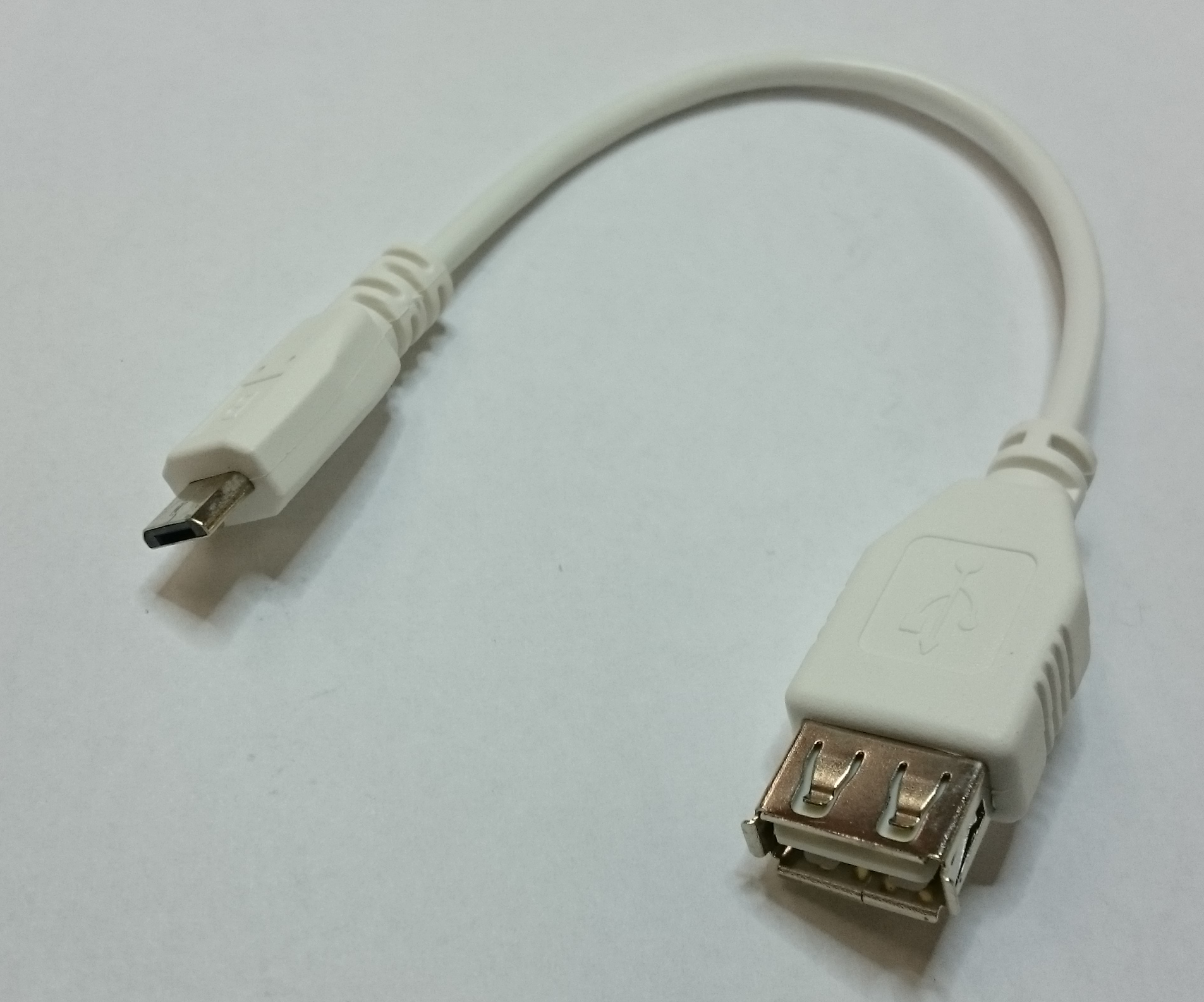 MicroConnect USB A - B Micro F-M OTG 0,20m hvid
