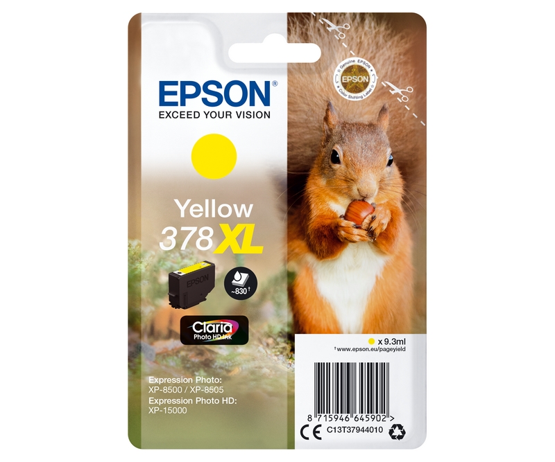Epson 378XL Yellow - original blækpatron