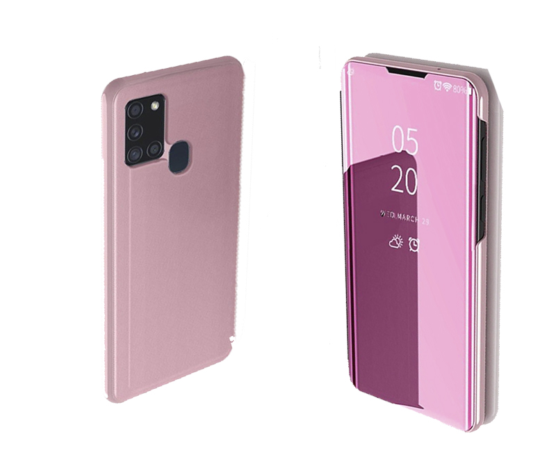 Samsung Galaxy A21s - Clear View Standing Cover - Rosa