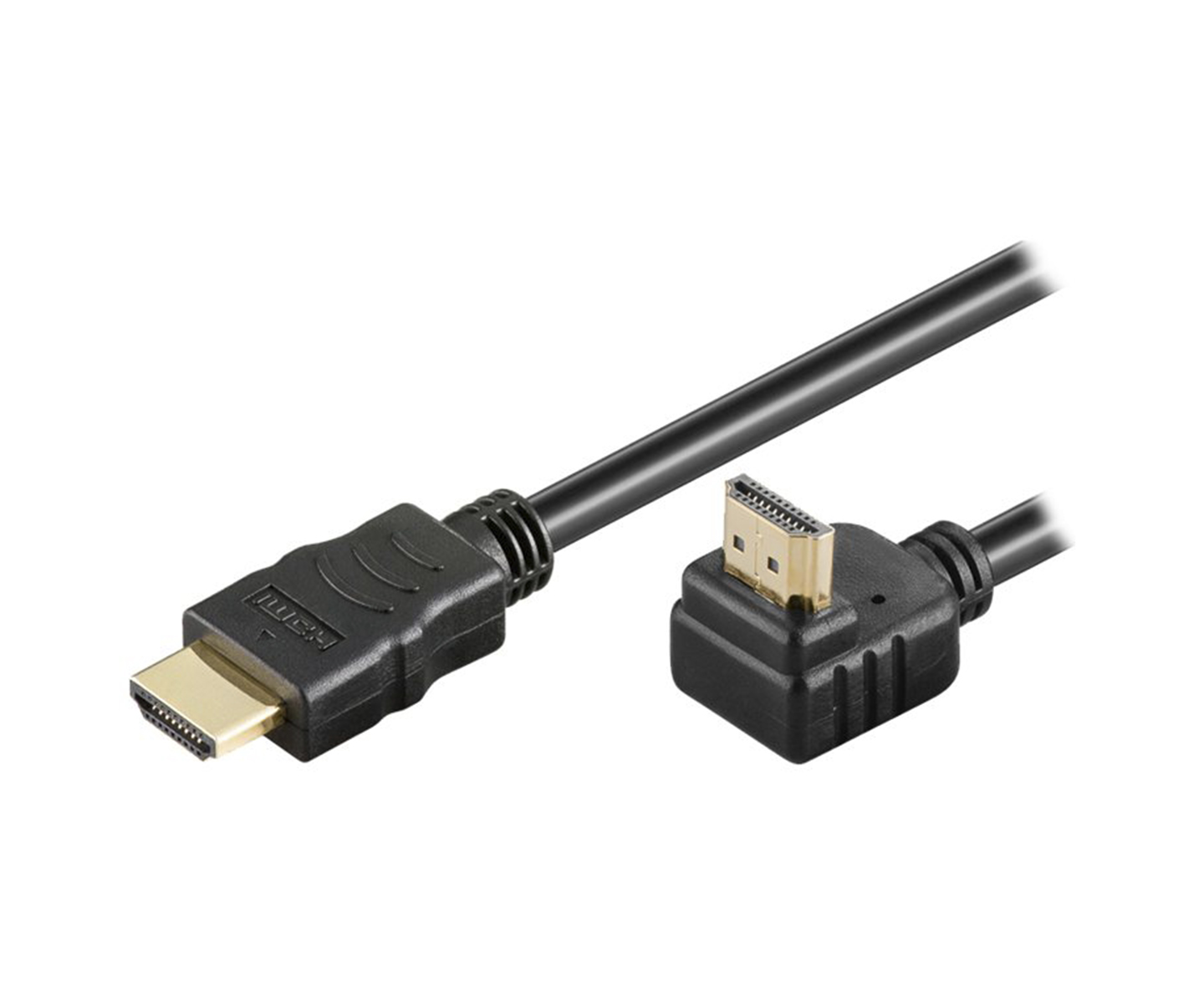 Goobay HDMI til HDMI 90° 1m med Ethernet sort