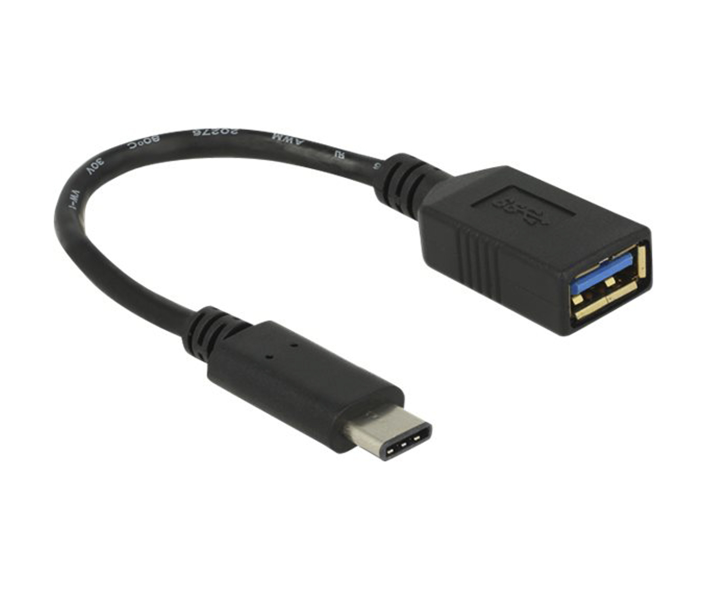 DeLOCK USB 3.1 Gen 1 til USB-C adapter 15cm Sort