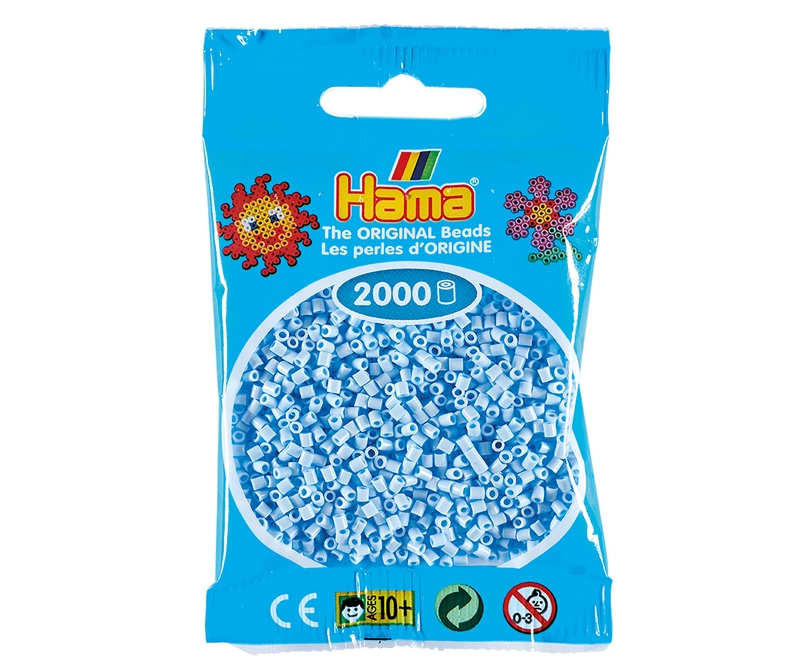 Mini perler 2,5mm -  pastel isblå (nr 501-97)