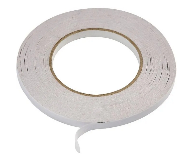 Dobbeltklæbende, transparent tape,  B: 9 mm, 50m - 1 stk