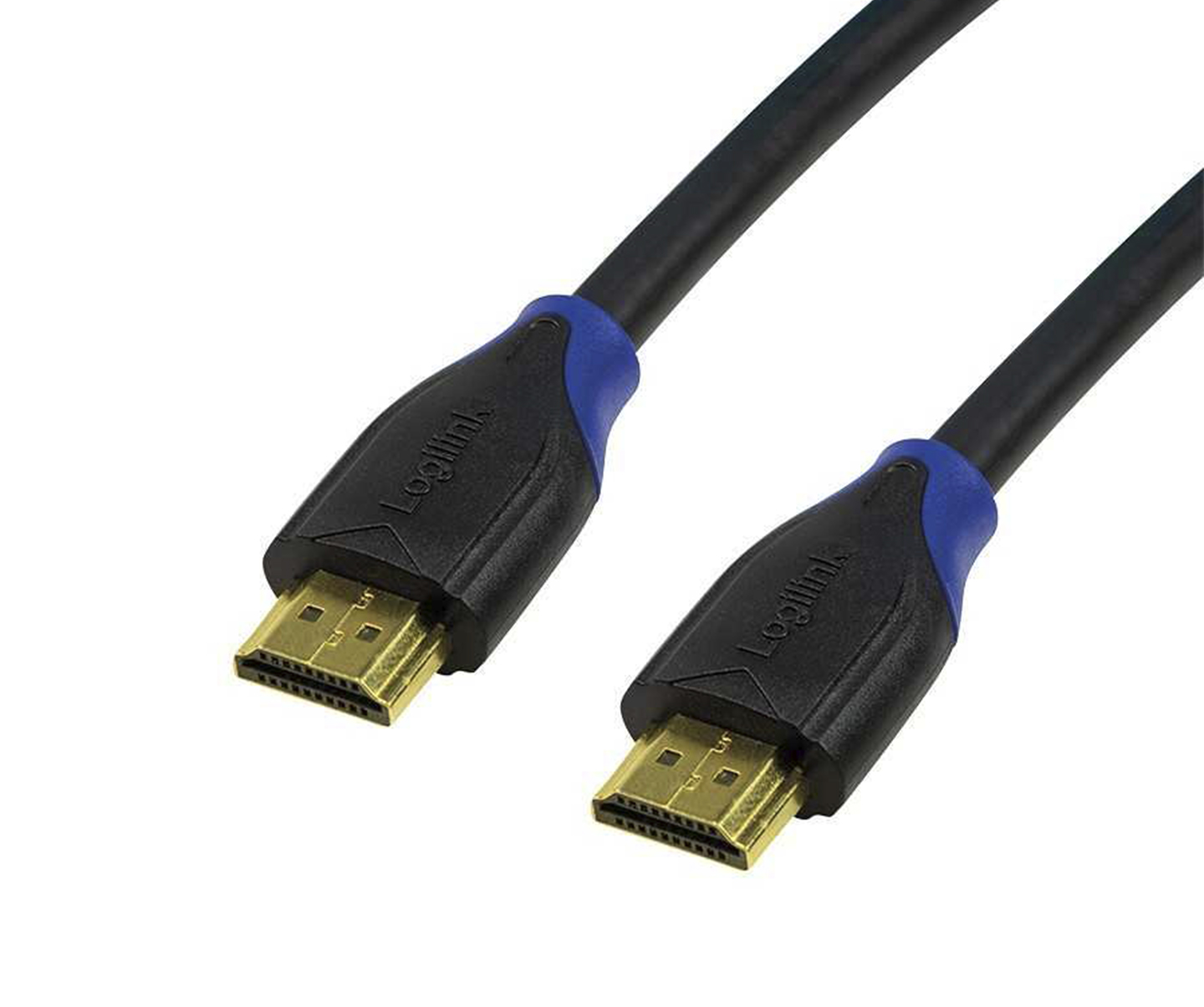 Logilink HDMI Kabel 1m Guld Ethernet - Sort