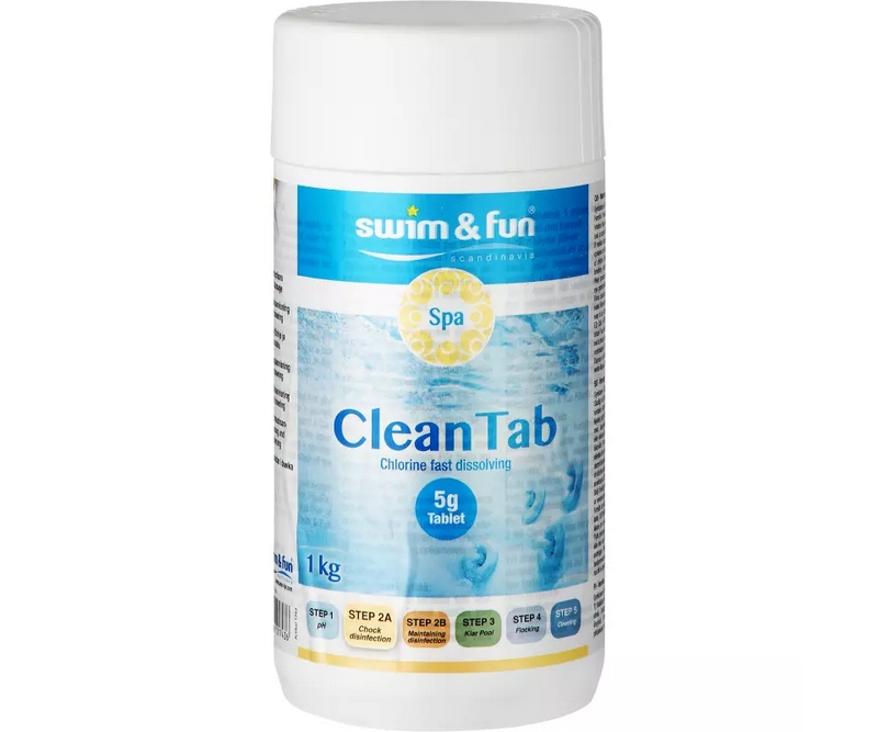 Klortabletter, CleanTab 5g - 1 KG