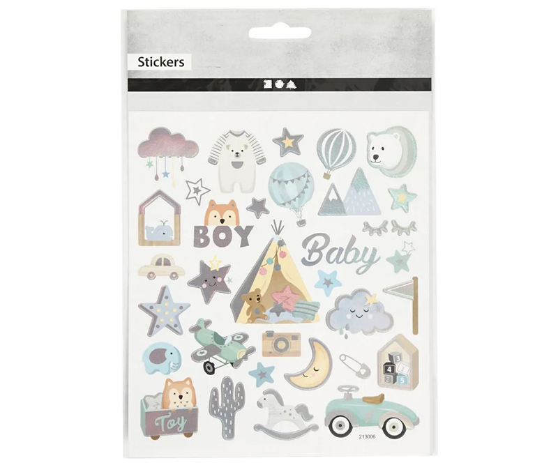 Stickers - Baby boy - 1 ark (28883)