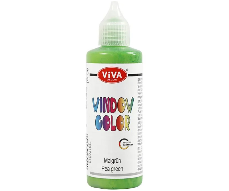Viva Decor vinduesmaling - Grøn (Pea green) - 90 ml
