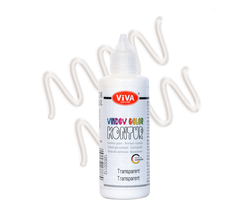 Viva Decor vinduesmaling Kontur - Transparent - 90 ml