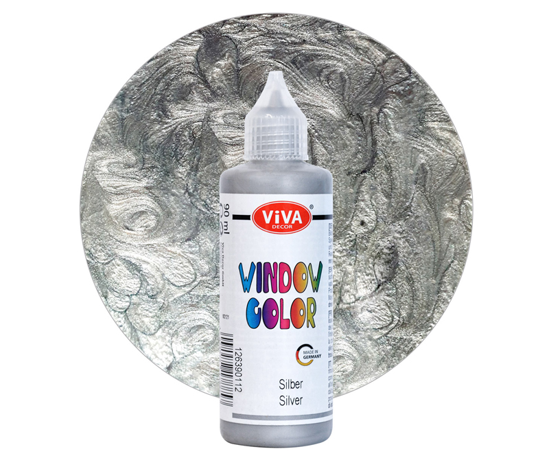 Viva Decor vinduesmaling - Sølv (Silver) - 90 ml