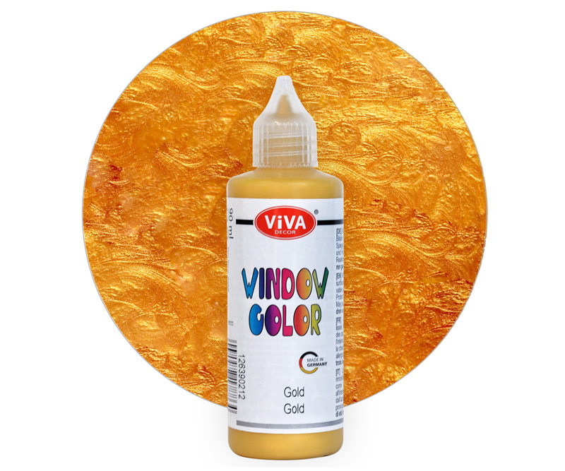 Viva Decor vinduesmaling - Guld (Gold) - 90 ml