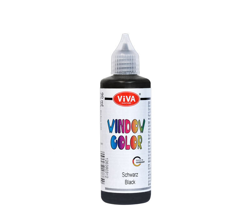 Viva Decor vinduesmaling - Sort (Black) - 90 ml