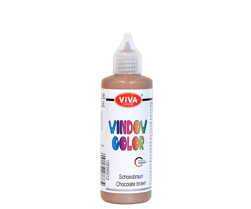 Viva Decor vinduesmaling - Chokoladebrun (Chocolate brown) - 90 ml