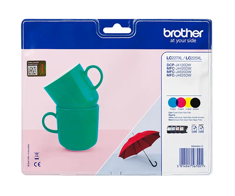 Brother Inkjet - LC227XL/LC225XL - Value pack 4 farver