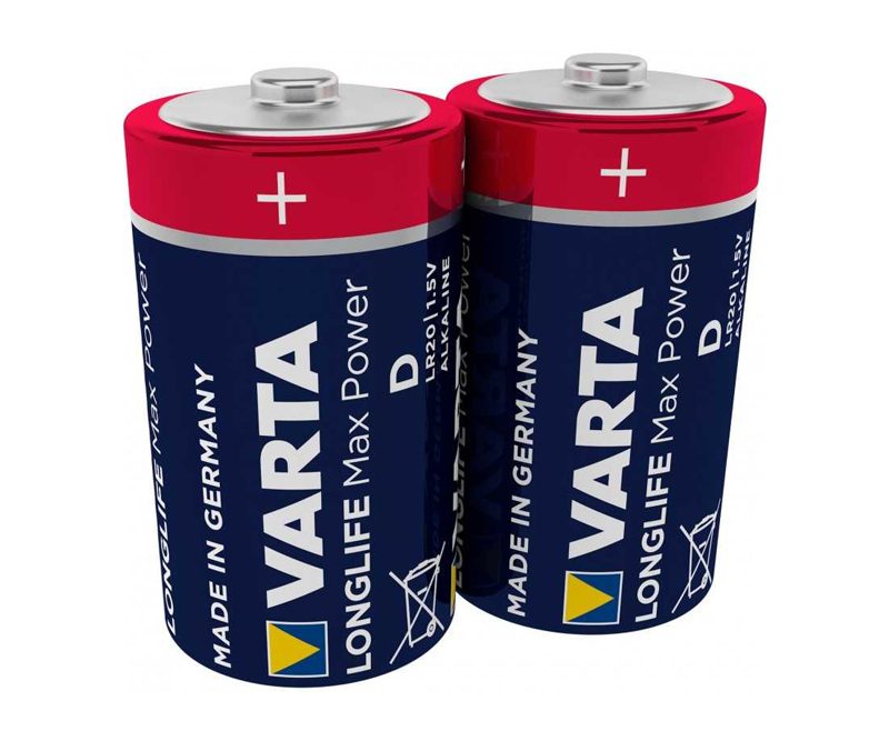 Varta Longlife Max Power D Batterier (LR20) 2 stk. /pk