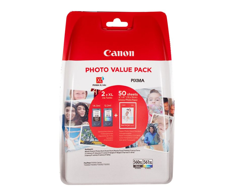Canon PG 560XL/CL-561XL Photo Value Pack Sort Cyan Magenta Gul