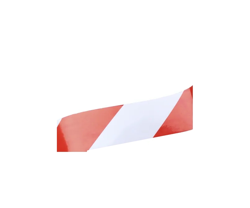 Selvklæbende reflekstape hvid/rød - 50 mm x 600 mm