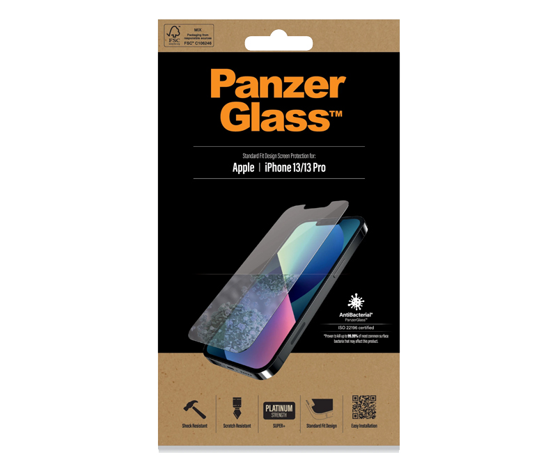 PanzerGlass Apple iPhone 13/13 Pro - Standard fit  (Antibakteriel)