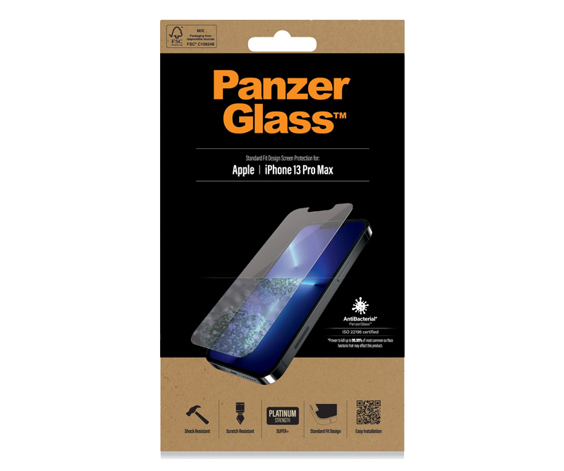 PanzerGlass Apple iPhone 13 Pro Max- Standard fit  (Antibakteriel)