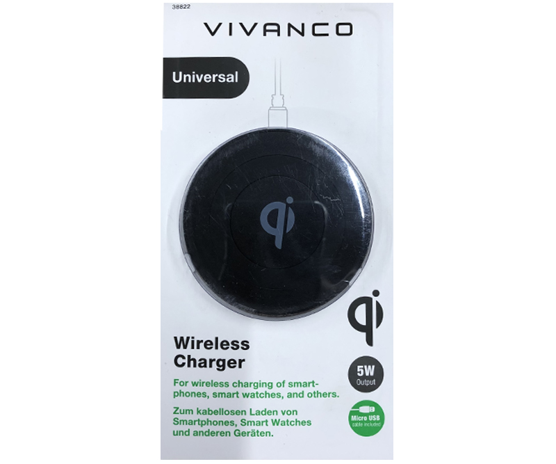 Vivanco trådløs QI oplader - 5W - sort