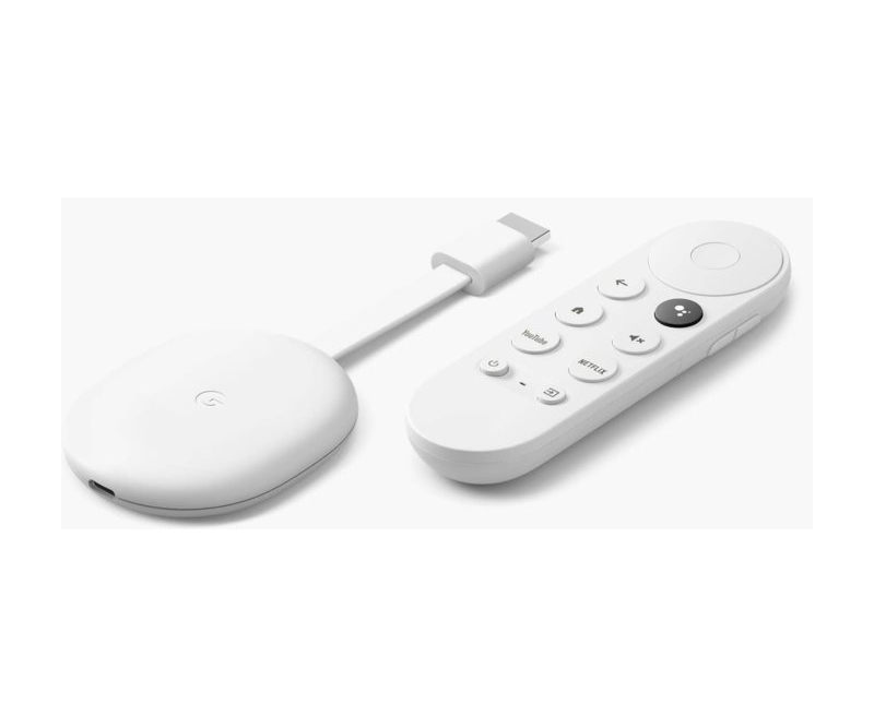 Google Chromecast med Google TV - 4K HDR - hvid
