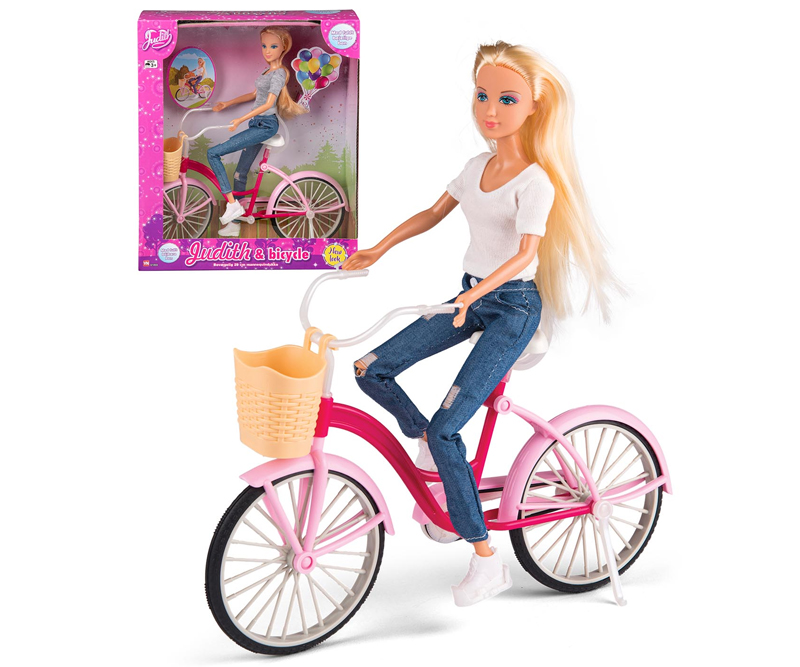 Judith dukke med cykel