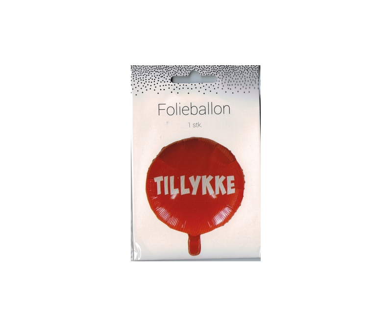 Folie ballon, TILLYKKE- ø 35 cm