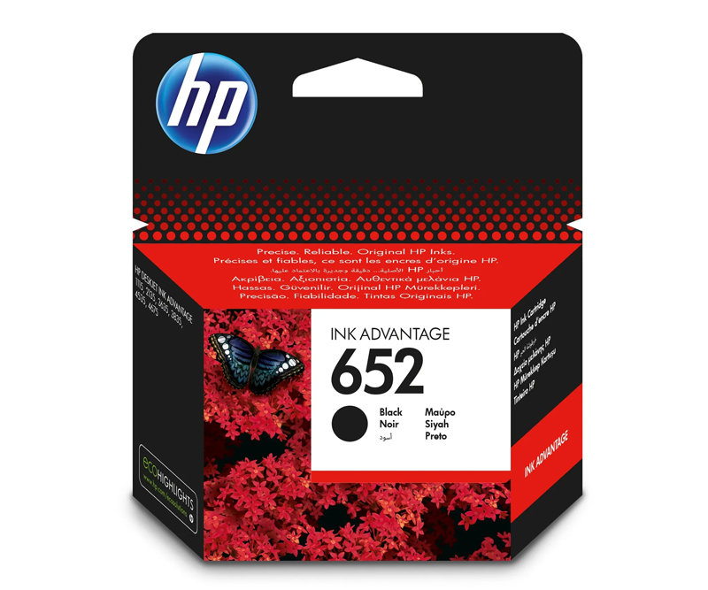 HP 652 Dye-based sort 360 sider