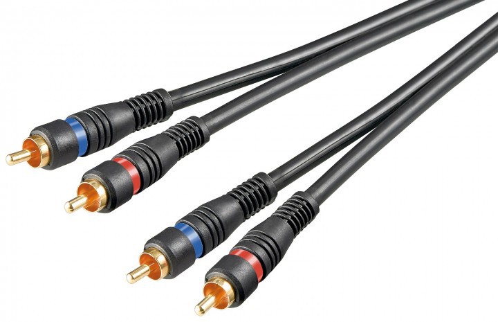 Goobay 2xRCA - 2xRCA cable 5,0m sort
