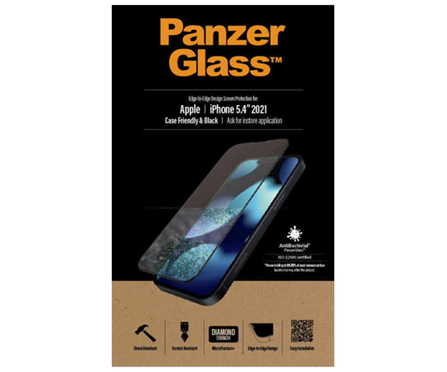 PanzerGlass Apple iPhone 13 Mini - Black Case Friendly