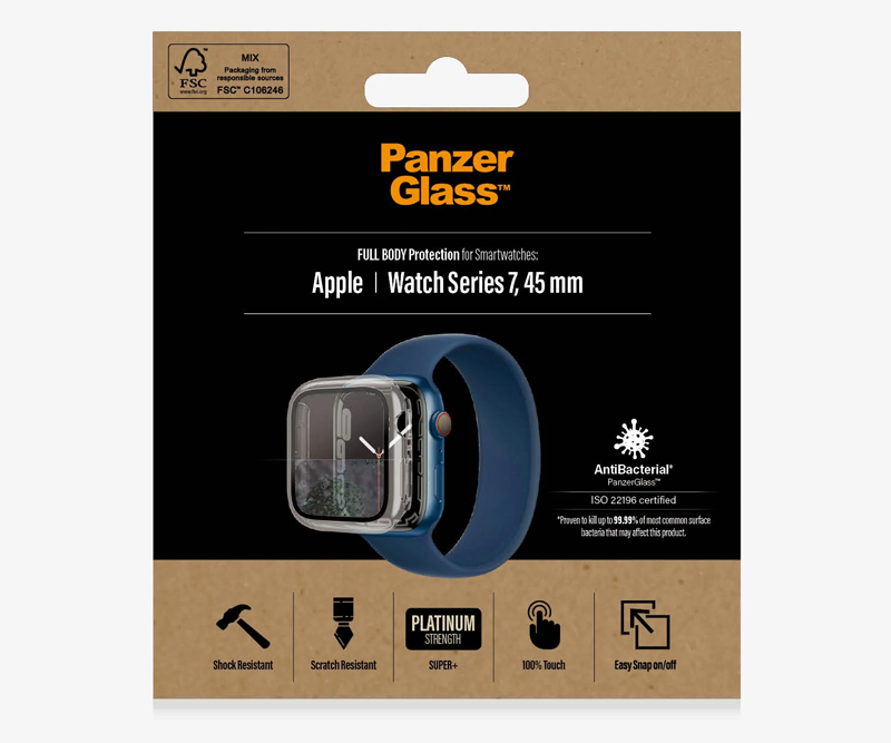 PanzerGlass Apple Watch Series 7 45mm - Clear Fullbody